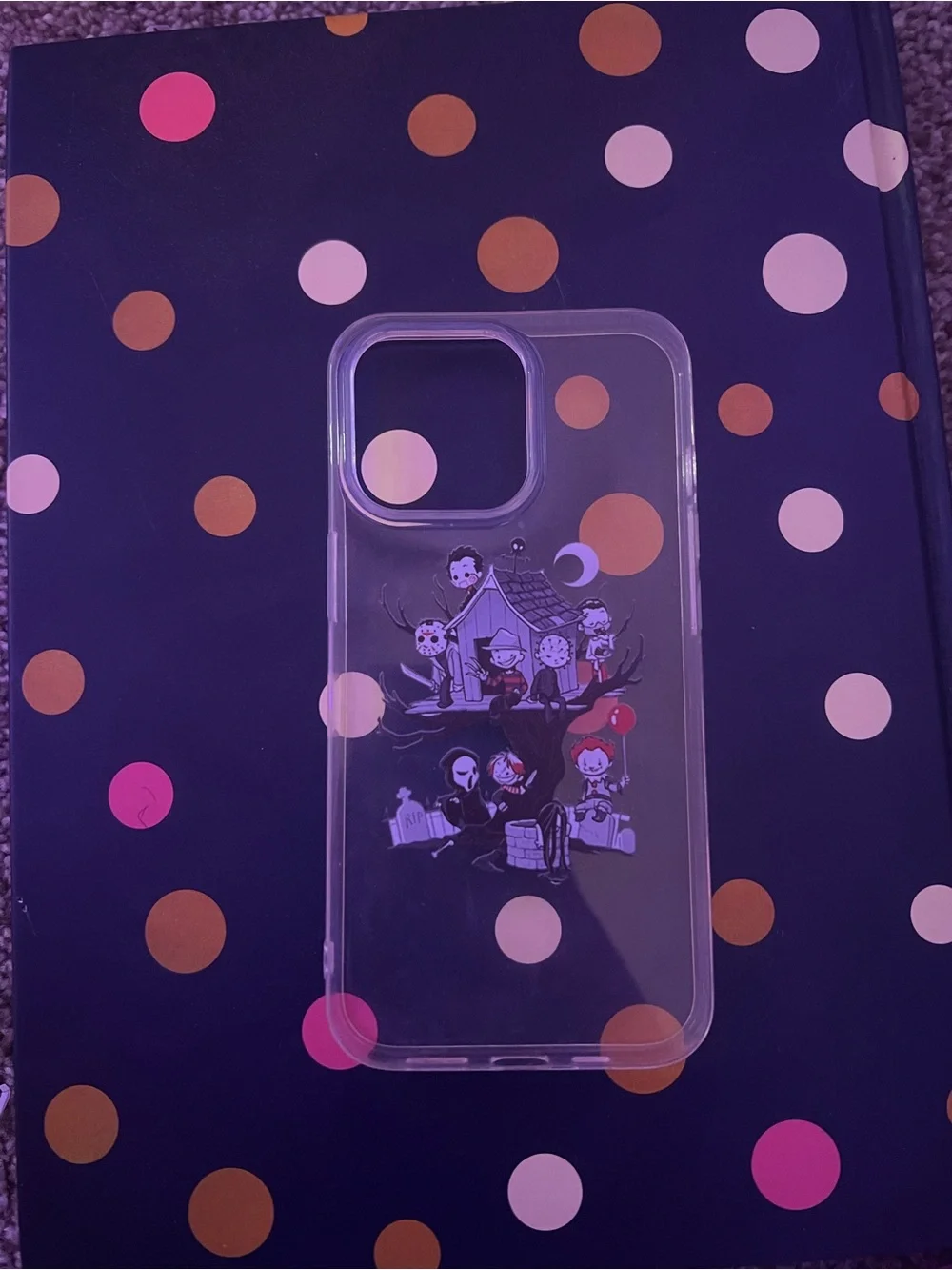 Clear Halloween Character Phone Case for iPhone - Transparent